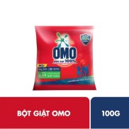 Combo 4 gói bột giặt Omo 100g hệ bọt thông minh - xà bông giặt đồ omo