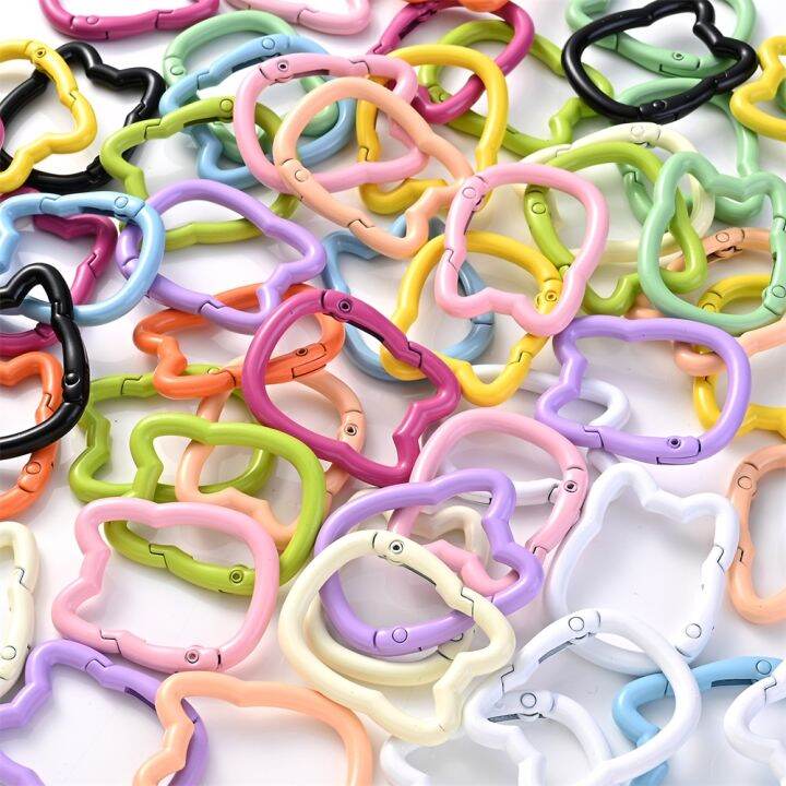 5pcs-38x28mm-mix-color-carabiner-lucky-cat-keychain-clip-camping-hoop-outdoor-spring-gate-safety-buckle-key-ring-diy-accessories