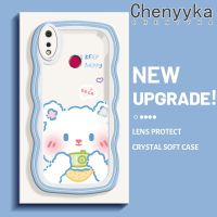 เคส Chenyyka สำหรับ Realme 3 Pro เคส3i Realme ลองเก็บความสุขกันกระแทกแบบใสนุ่มขอบครีมเคสมือถือโปร่งใสลายกล้องถ่ายรูปที่สร้างสรรค์เคสฝาครอบป้องกันเรียบง่ายอ่อนโยน