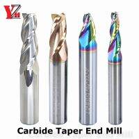 YZH Carbide Taper End Mill Angular Oblique Angle 0.5° 1° 1.5° 2° 3° 5° 8° 10° 15° 20° CNC 2 /3 Flutes For Steel Aluminum