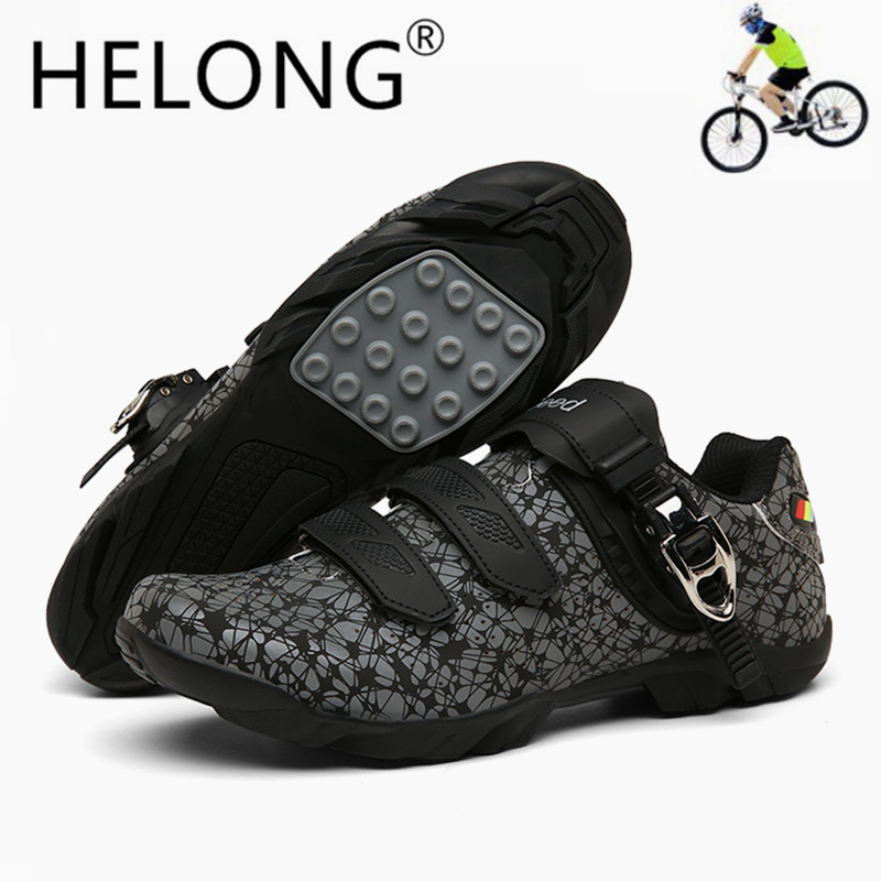Details about   Self-Locking Mountain Road Cycling Shoes Men SPD Bike Shoes MTB Bicycle Sneakers 