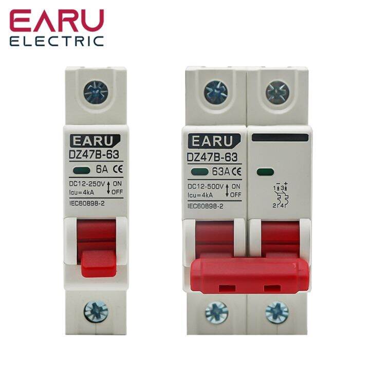 DC MCB 12V 24V 48V Circuit Breaker Battery Car Protector DZ47 DC