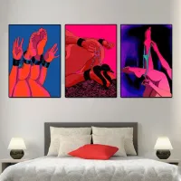 Sexy Nude Woman Man Oil Painting Abstract Lover Nude Body Sex Poster and Bar Decorative Wall Art Picture