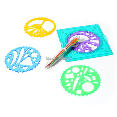Travel Spirograph Playset Artist Drawing toys with colorful Pens and 5 Accessories Draw Spiral Designs educational toys for kids