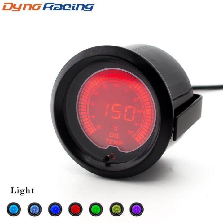 7 Colors Brand New 2'' 52mm EVO LCD Oil temperature gauge 50150 Celsius Oil temp gauge Car