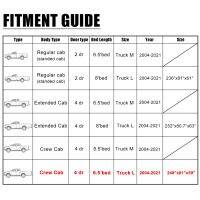 X Autohaux รถกระบะรถบรรทุกปกคลุมสำหรับฟอร์ด F150ลูกเรือรถแท็กซี่รถกระบะ4ประตู6.5ฟุตเตียง2004- Sun ฝนฝุ่นป้องกันหิมะ190ครั้ง PU