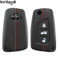 hot【DT】 Silicone Keychain Cover Car Holder Corolla Avensis Verso Auris Yaris CHR Aygo X Rav4