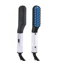 【LZ】﹍ஐ  Multifuncional alisador de cabelo elétrico escova de pente barba masculina alisando pente modelador de cabelo modelador rápido