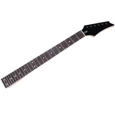 24 Frets New Replacement Maple Neck Rosewood Fretboard Fingerboard for Electric Guitar Black