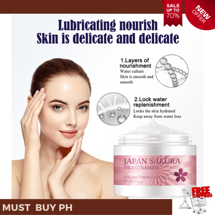 🉐👩‍🦳[25g Japan Sakura / French Snail Essence Cream] 👩‍🦳🉐Brightening