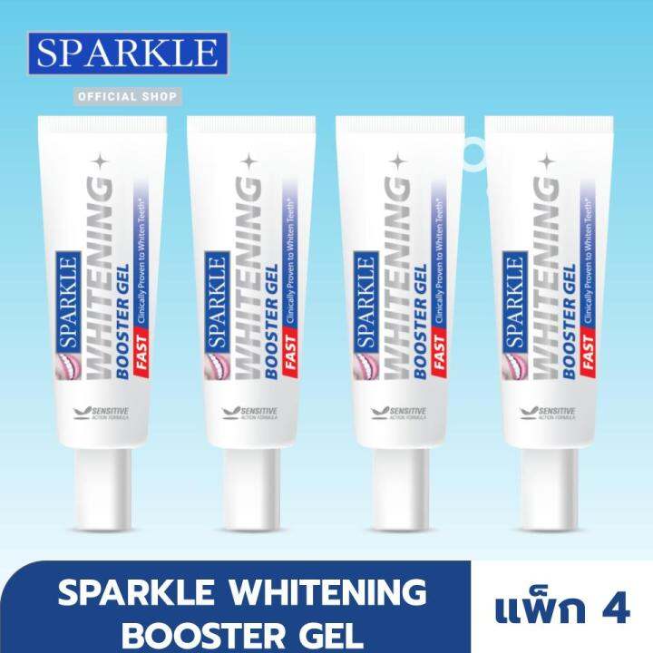 [แพ็ก 4] SPARKLE เจลทำความสะอาดฟัน WHITENING BOOSTER GEL 30ml. SK0599