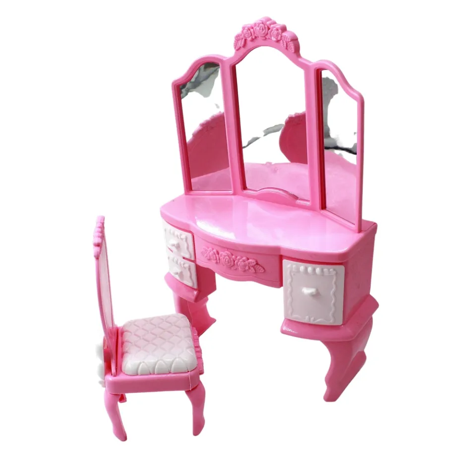 Mix Doll Pretend Play Toy Baby Bed Princess Chair Doll Furniture Cart for Barbie  Accessories For Kelly Dollhouse Fashion Toy JJ