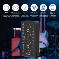 Lekato Wireless Multi-Effects Electric Guitar Headphone Amplifier System Amp Recording Music Bypass Mode Distortion Effect