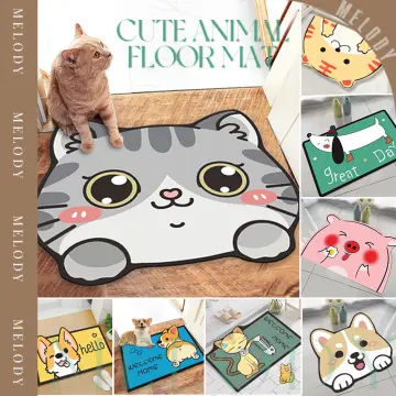 Cartoon Dog Design Floor Mat  Cute bath mats, Rugs on carpet, Cute cat face