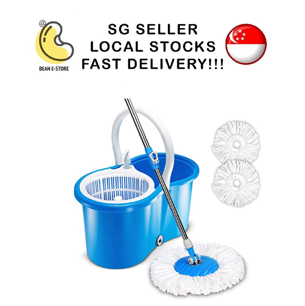 👍CHEAPEST!👍Magic Mop Easy Spin 360° Press Mop Bucket Set - Push & Pull  Rotation - Liquid Drain Hole - Easy Wring - Stainless Steel