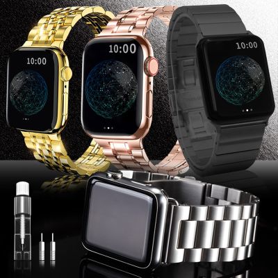 Compatible Apple Watch Band 38mm 40mm 41mm 44mm 42mm 45mm 49mm Stainless Steel Bracelet  iWatch 8 7 6 5 4 3 Series Metal Strap Straps