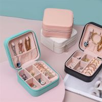 2022 Portable Jewelry Box Jewelry Organizer Display Travel Jewelry Case Boxes Button Leather Storage Earring Ring Holder