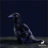 อีกาคุณภาพสูงอะนิเมะน่ารักกา Plushie Corvus Corax ของเล่นตุ๊กตาสัตว์เหมือนจริงจำลองตุ๊กตายัดไส้ Kawai ของขวัญของเล่นเด็ก