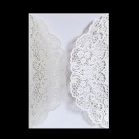 10pcs Vine Flower Laser Cut Wedding Invitations Card Lace Pocket Customize Invites Cards Printing With Ribbon Shower Favor Decor Greeting Cards