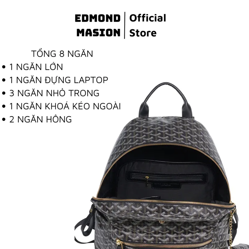 Authentic EMM backpack Edmond Masion Monogram men's and women's