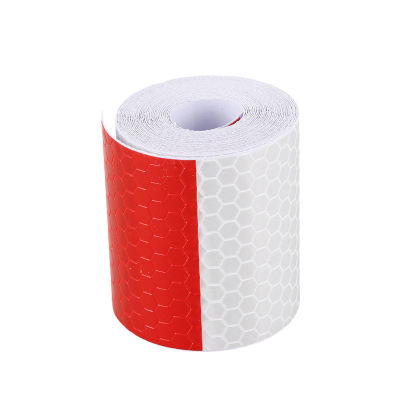 2 inch x 10ft 3 Meters Night Reflective Safety Warning white red Tape Strip Sticker