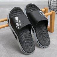 Slippers men wear 2021 large indoor home bathroom拖鞋男外穿2021大码室内居家用浴室防滑厚底防臭男士拖鞋