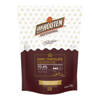แวนฮูเต็น ดาร์ก ช็อกโกแลต คูเวอร์เจอร์ 70.4% 1.5 กก. Van Houten Dark Chocolate Couverture 70.4% 1.5 kg โปรโมชันราคาถูก เก็บเงินปลายทาง