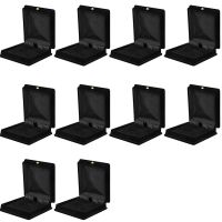 THLA3P 10 x Velvet Necklace Chain Jewelry Display Storage Box Gift Case Holder Organizer---Black