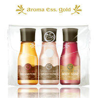 ของแท้ พร้อมส่ง  POLA Aroma Ess.Gold Set ชุดแชมพู​ + ครีมนวดผม​ + สบู่​ ขนาดพกพา จากญี่ปุ่น