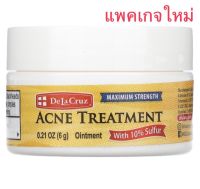 [exp2026] ขี้ผึ้งแต้มสิว De La Cruz Acne Treatment Ointment with 10% Sulfur Maximum Strength  (6 กรัม)