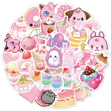 Cute girly stickers and patterns