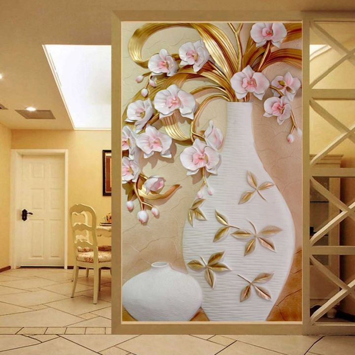 hot-custom-mural-wall-paper-3d-embossed-flower-vase-entrance-corridor-photo-modern-designs-home-decor-wallpapers-for-living-room