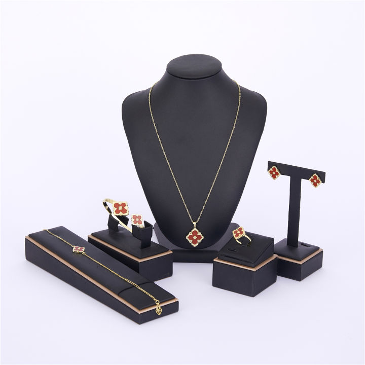 2021-feb-wedding-gold-clover-jewelry-set-for-women-crystal-beads-fashion-jewelry-set-copper-high-quality-jewelry-set