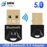 GRWIBEOU Wireless USB Bluetooth 5.0 Adapter Music Receiver MINI BT5.0 Dongle Audio Adapter for Computer PC Laptop Tablet