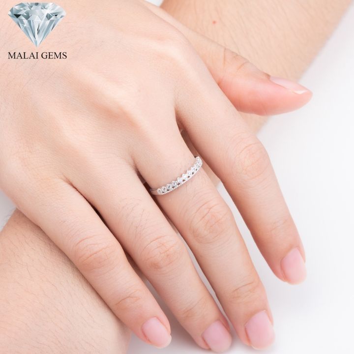 malai-gems-แหวนเพชร-แหวนมงกุฎ-เงินแท้-925-เคลือบทองคำขาว-ประดับเพชรสวิส-cz-รุ่น071-1ri57426-แถมกล่อง-แหวนเงินแท้-แหวนเงิน-แหวน