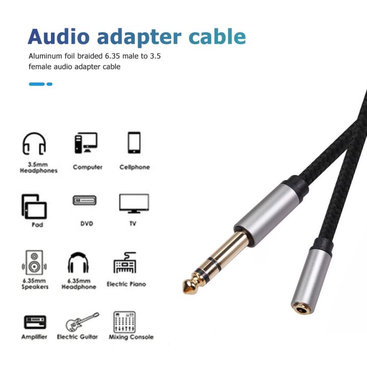 3-5mm-female-to-6-35mm-male-braided-cable-trs-1-8-jack-to-1-4-plug-adapter-support-dropshipping