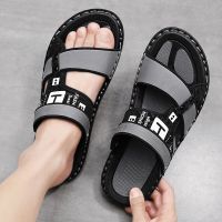 original Slippers Mens 2023 New Summer Casual Outer Wear Western Style Driving Sandals and Slippers Two Wear Soft Bottom Non-slip Beach Shoes