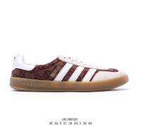 การจัดส่งฟรี Adidas Originals Gazelle Esquisite Gucci คอลเลกชันละมั่ง แก๊งต่ำ ความหลากหลายวินเทจ สีขาวน้ำตาล รองเท้าผู้ชายและรองเท้าลำลองสำหรับผู้หญิง รองเท้าคณะกรรมการวิทยาเขตอเนกประสงค์