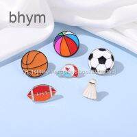 ❧✒✻ bhym Cute Football Basketball Badminton Kids Brooch Girl Boy Sports Brooches Backpack Badges Jacket Pin