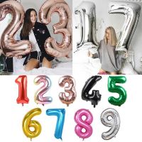 32 inch Silver rose gold Pink Blue digital aluminum balloon wedding birthday decoration balloons