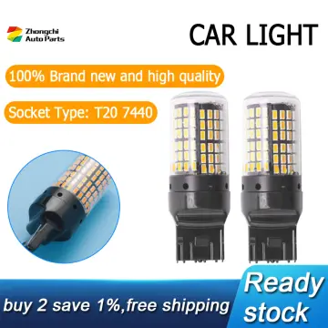 MAXGTRS 2x P21W LED Canbus 1156 BA15S W21W LED Bulb T20 7440 3157 Turn  Signal Car Lights White Amber Brake Lights Reverse Lamp DRL