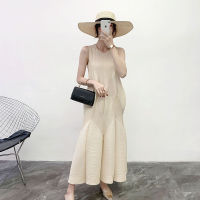 Pleated Dress 2021 Summer New Pleated Lantern Dress Large Long Style Women