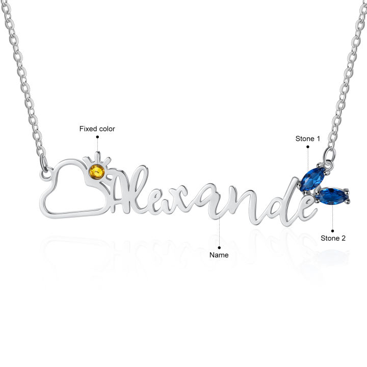 925-sterling-silver-personalized-name-necklace-with-sunshine-charm-cloud-custom-2-birthstone-nameplate-pendant-jewelry-xmas-gift