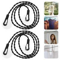 2 Pcs Elastic Clothesline Drying Rope Clothing Camping Outdoor Apparel Suction Retractil Trip Travel Washing