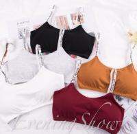 SALE กีฬา Sling Bra! ! ! มีให้เลือก 5 สีปุ่มที่ด้านหลังสามปุ่ม / ด้วยฟองน้ำรอง V012