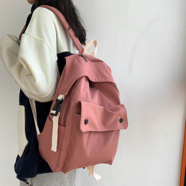 korean-style-nylon-women-backpacks-large-capacity-college-backpack-female-big-travel-bag-teenage-girl-school-bag-bagpack-red