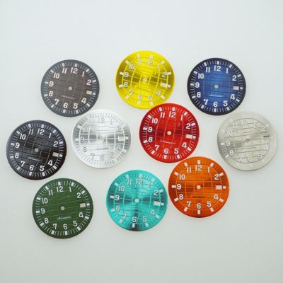 △◑™ 32mm Watch Repair Replacement Literally BGW9C3 Green Luminous Mechanical S Dial for NH35/NH36/4R/6R Movement Retrofit
