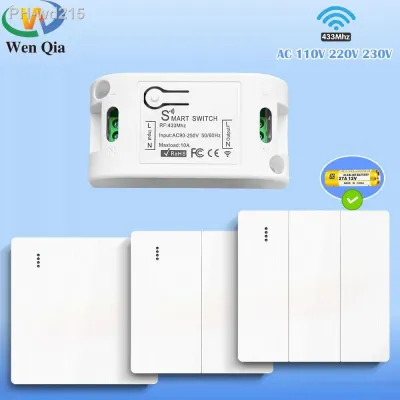 Wireless Smart Light Switch Push Button Switch 433Mhz Universal Wireless Remote Control AC 110V 220V 230V Controller for Lamp