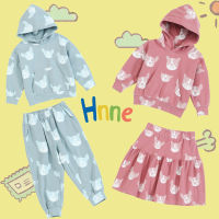 Hnne 2021 Autumn New Warm Hoodies Kids Family Matching Loungewear Boys Girls Mother Home Wear Childrens Top &amp; Bottoms