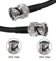 ทองเหลือง BNC ขยายสายเคเบิ้ล RG58 BNC ชายกับ BNC ชายจัมเปอร์การสูญเสียต่ำ CB วิทยุ C AX เคเบิ้ล30เซนติเมตร50เซนติเมตร1เมตร2เมตร3เมตร4เมตร5เมตรผลิตภัณฑ์ที่กำหนดเอง